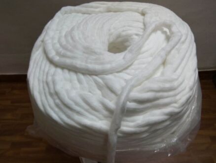 Mehar Enterprises Absorbent Cotton Coil, For Textile Industry, Color : White