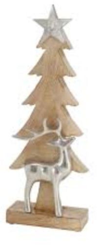 Wood Tree Raindear With Star, Feature : Moisture-Proof