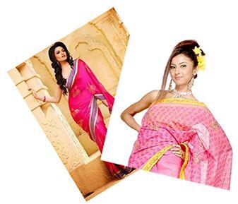 Ladies Embroidered Sarees, Fabric : Silk
