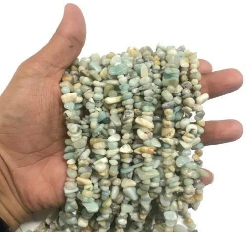 Blue Amazonite Chips Strand, Packaging Type : Poly Bag