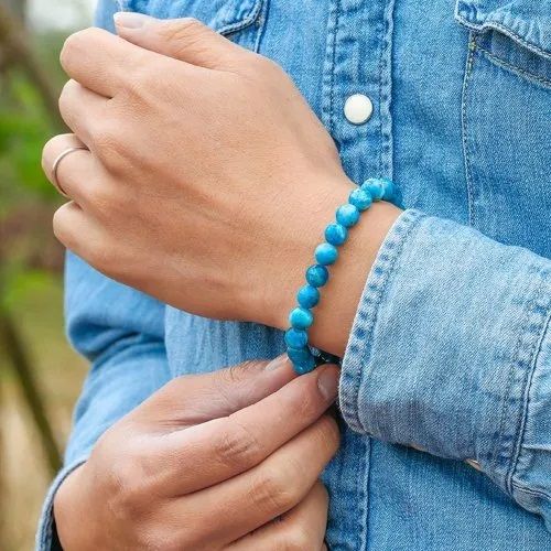 Marka Jewelry Apatite Gemstone Bracelet, Polish Material : Natural