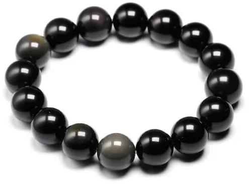 Marka Jewelry Black Obsidian Gemstone Bracelet For Healing, Fashion