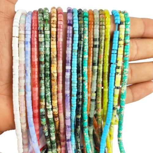 Marka Jewelry Polished Tube Shape Gemstone Beads, Occasion : Love, Friendship, Gift