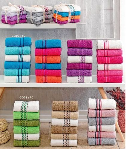 Plain 100% Turkish Cotton Hand Towel, Packaging Type : Multi-Color
