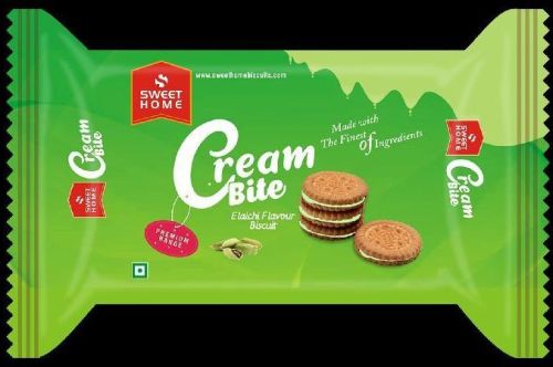 Cream Bite Elaichi Biscuit, Packaging Type : Family Pack, Paper Box, Plastic Box, Single Package