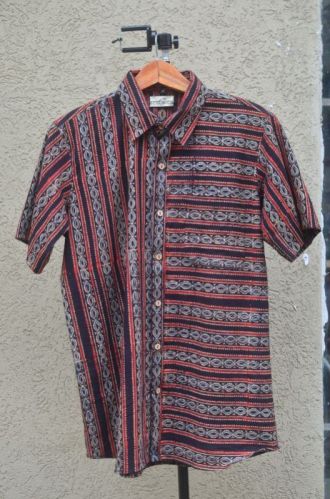 Mens Multicolour Vanaspati Ajrakh Shirts, For Quick Dry, Eco-friendly, Anti-wrinkle, Anti-shrink