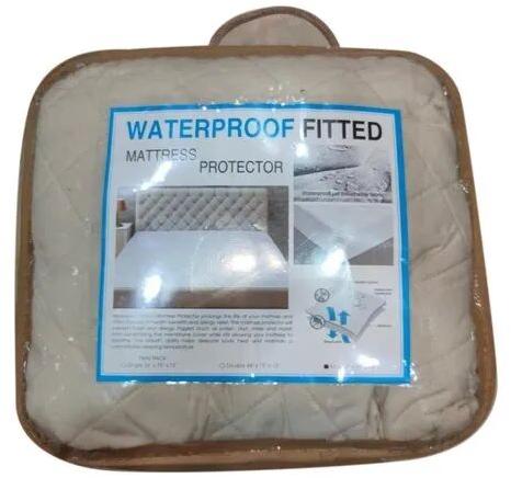 Plain Polyester Mattress Protector, Color : White