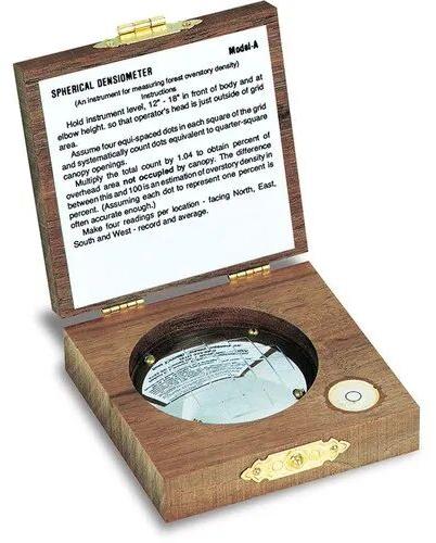 Square Wooden Spherical Crown Densiometer, Color : Brown