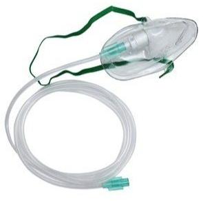 Transparent. Plastic Oxygen Mask, For Hospital, Size : Medium