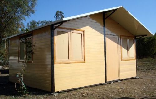 Modular Wooden Prefabricated Huts, For House, Kiosk, Shop, Feature : Glass, Easily Assembled, Eco Friendly