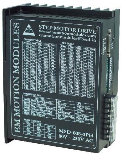 MSD-008-3PH Stepper Motor Driver Module, Color : Black