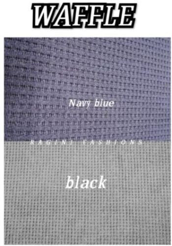 Ragini Fashions Plain Polyester Waffle Lycra Fabric, For Garments, Width : 60 Inches