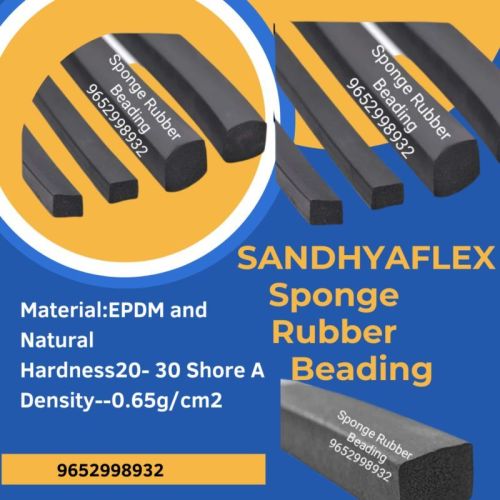 Sponge Rubber Beading, Color : Black