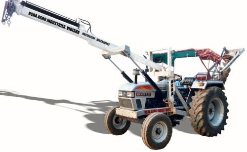 Eicher Tractor Fitted Pole Erection And Post Hole Digger