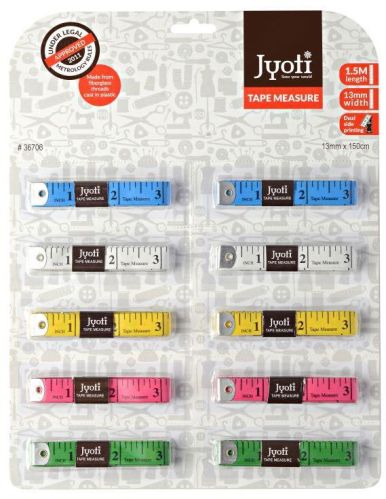Coloured PVC Measure Tape, For Tailors, Tape Width : 13mm