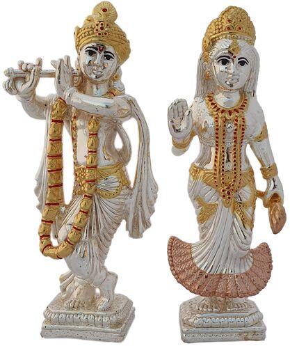 RBCL999 Silver Radha Krishna Statue