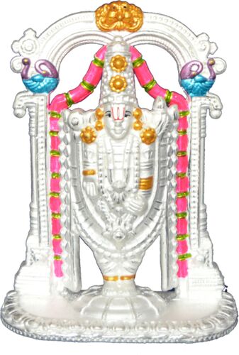 RBCL999 Silver Tirupati Balaji Statues, For Worship, Gift Decoration Use