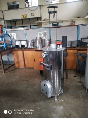 Biomass Water Heater 60 Ltr Glaswool Stainless Steel Coated