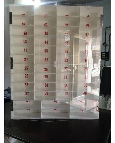 Rectangular Acrylic Mobile Stand, Color : Transparent