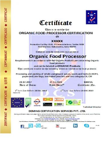 Organic Food Approval