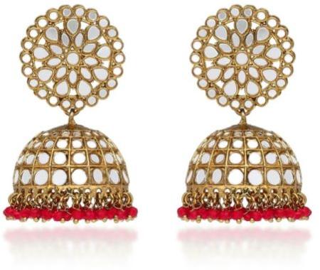 BGW108 Mehendi Finish Antique Jhumka Earrings, Occasion : Party Wear