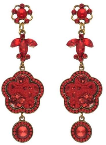 S30464 Western Gold Finish Long Earring, Style : Antique