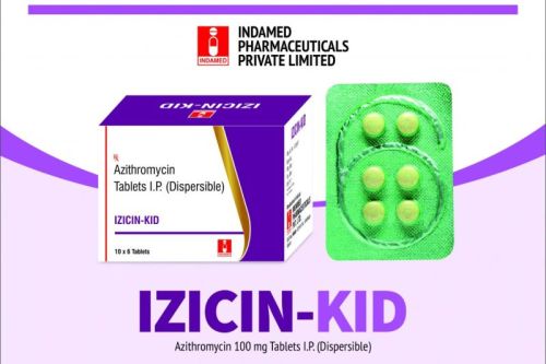 Izicin-kid 100mg Tablet, Packaging Type : Strips