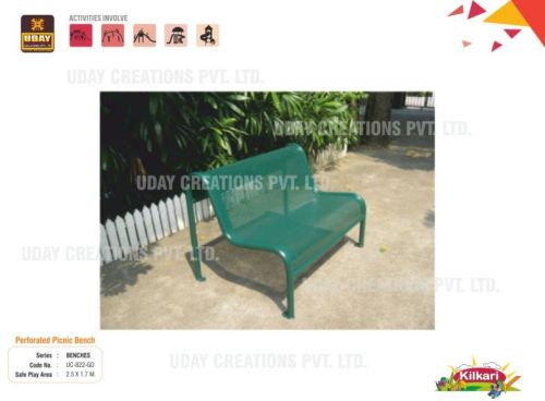Mild Steel Uc-821-gd Perforated Picnic Bench, For Office, Park Sitting, Railway Station, Sitting