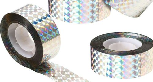 Golden Holographic Tape, For Decoration, Design : Plain