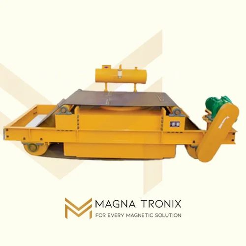 Automatic Rectangular Electro Permanent Overband Magnetic Separator, Color : Yellow
