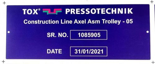 Rectangle Aluminium Anodised Name Plate