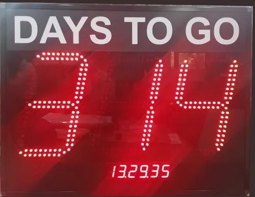 Count Down Days Digital Clock, Color : Red