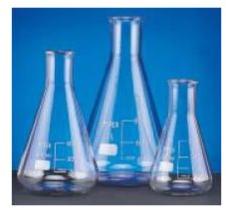 Printed Glass Conical Flask, Feature : Durable