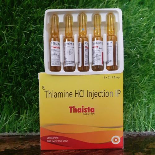 Thaista Liquid Thaimine Hcl Injection IP, For Clinical Nd Hosipetals, Purity : 99.99%