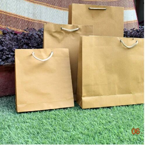 Kraft Paper Bags, For Shopping, Color : Brown