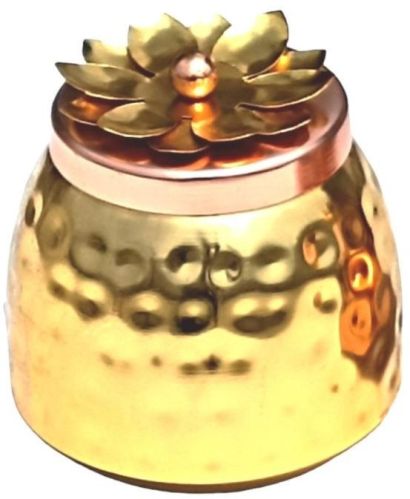 Copper Polished Plain Dry Fruit Jar, For Spice Storage, Capacity : 250ml