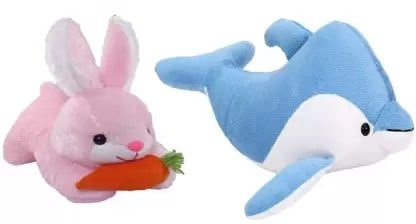 Rabbit With Carrot Soft Toy, For Baby Playing, Technics : Handmade