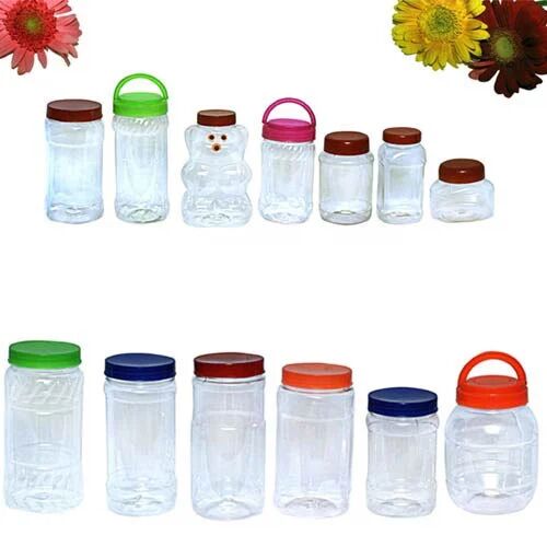 Transparent PET Beverage Container, Shape : Round