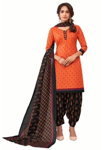 Cotton Printed Unstitched Salwar Suit, Dupatta Length : 2 Mtr
