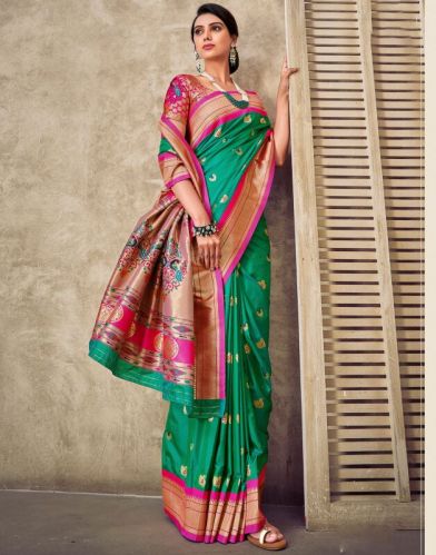 Paithani Silk Saree, Saree Length : 5.50 Mtr