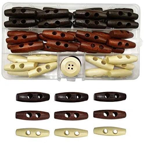 Black Wooden Garment Toggle Button, Packaging Type : Box