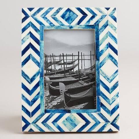Rectangular MDF Resin With Bone Photo Frame, Size : 7x5 Inch