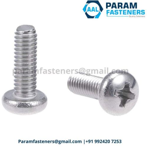 Stainless Steel Pan Phillips Head Screw, For Industrial, Personal, All Type Industries, Size : Multisizes