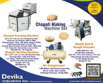 Fully Automatic Chapati Making Machine, Capacity : 800-900 Pcs /HR