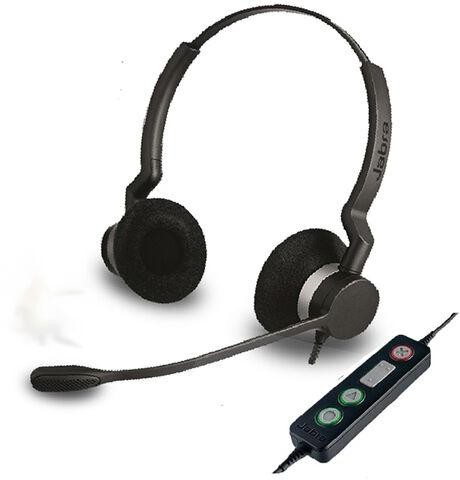 Jabra Biz 2300 Duo USB Headset, Color : Black