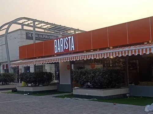 White Red PVC Retractable Shop Awning, For Outdoor