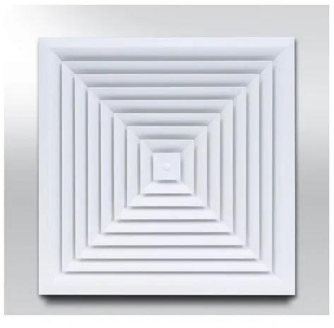 Square PVC Air Diffuser, Color : White