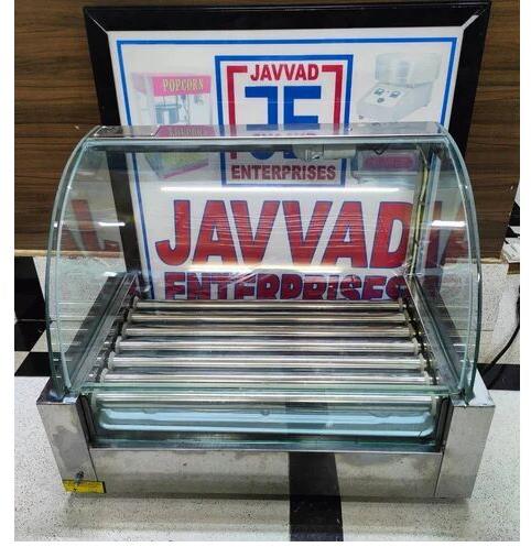 Silver Stainless Steel Hot Dog Roller Machine, Power Source : Electric