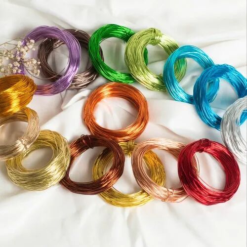 Satra Traders Alluminium Wire, Color : Green, Blue, Red, Purple, Orange, Light Green, Aqua Blue