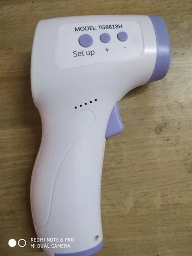 White 34.0 DegreeC ~ 42.9 DegreeC Non Contact Infrared Thermometer, For Hospital